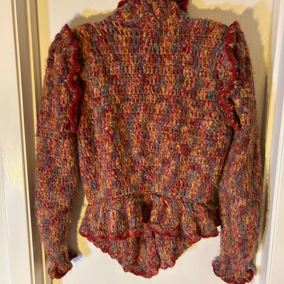 Gil Aimbez Vintage Colorful Textured Women's Cardigan M - Picture 2 of 10